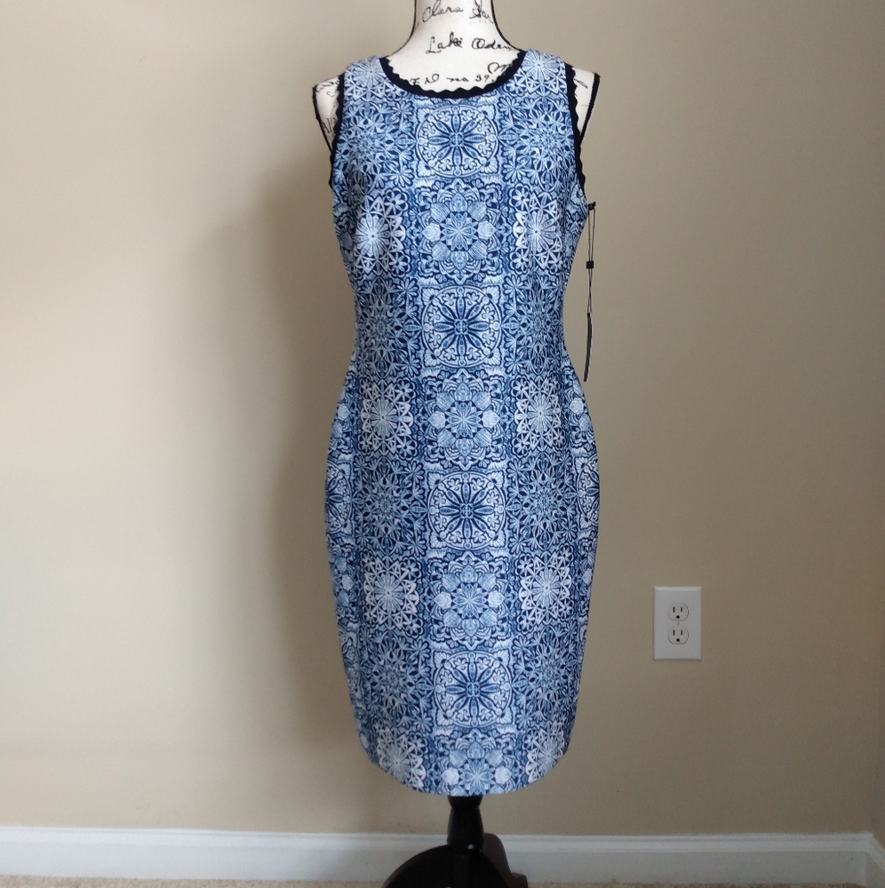 Tommy Hilfiger NWT blue sleeveless shift dress size 10